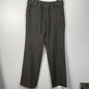 Anthropologie Cartonnier Tweed Gray Drawstring Dress Trouser Pants 4